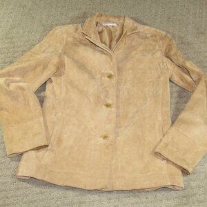 New Frontier Women's XS Tan Suede Jacket EUC!